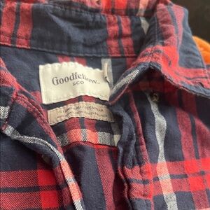 Goodfellow & Co Navy and Red Checkered Shirt